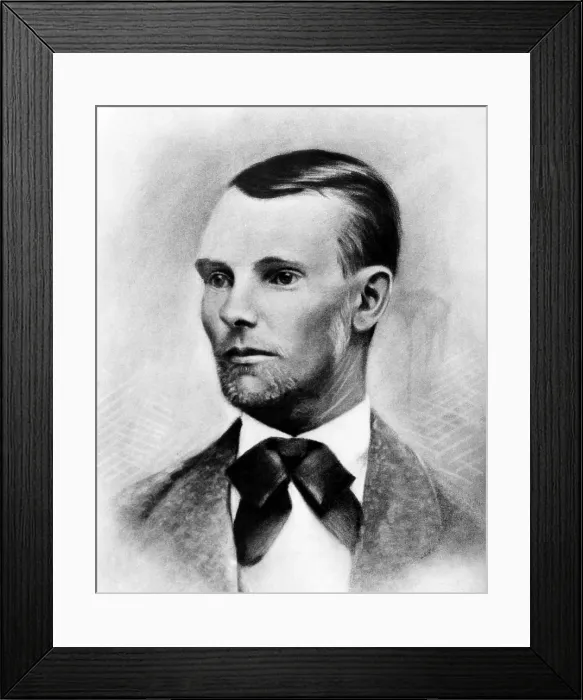 Framed Print : Jesse James, the western outlaw, from a daguerreotype made in 1875 in Nebraska City, Nebraska.Courtesy: CSU Archives / Everett Collection