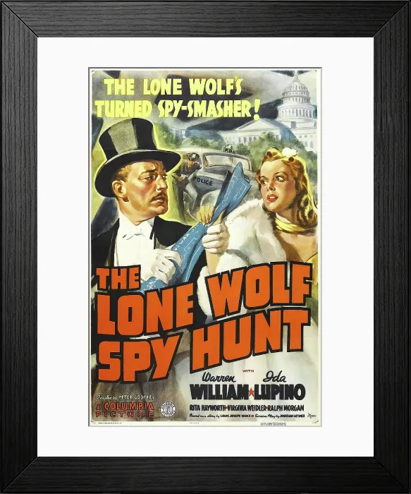Framed Print : THE LONE WOLF SPY HUNT, US poster art, from left: Warren William, Ida Lupino, 1939