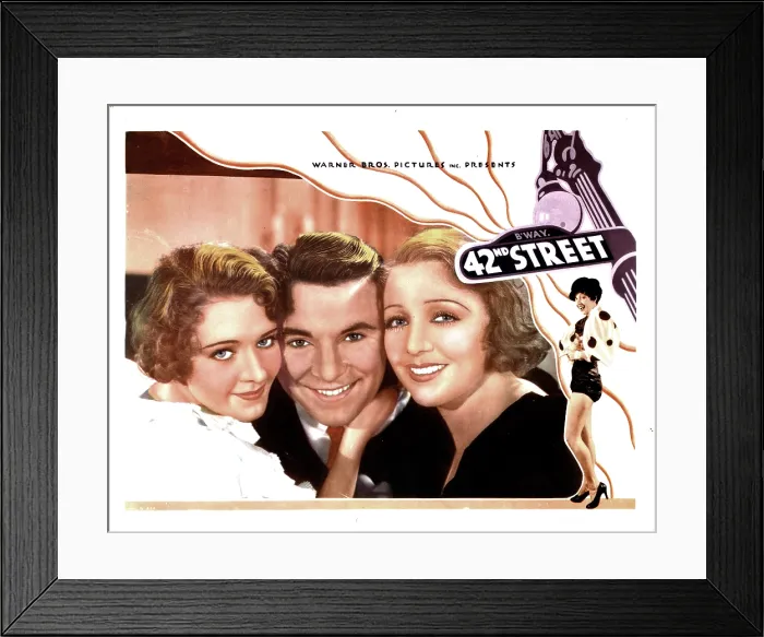Framed Print : 42nd STREET, from left, Ruby Keeler, George Brent, Bebe Daniels, 1933