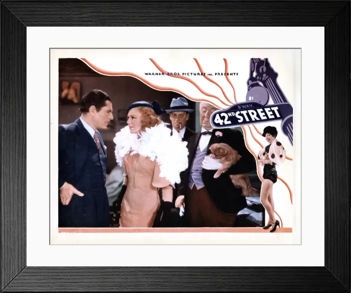 Framed Print : 42nd STREET, from left, Warner Baxter, Ginger Rogers, Ned Sparks, Guy Kibbee, 1933