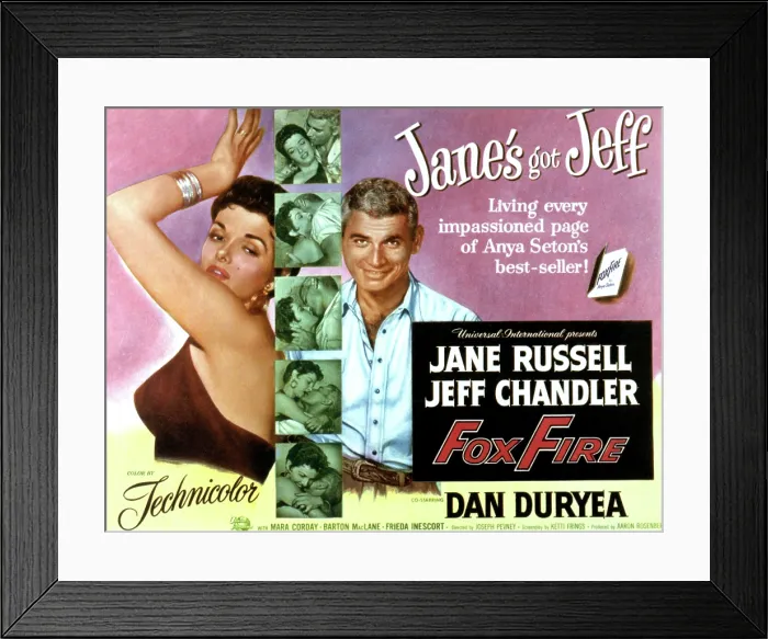 Framed Print : FOXFIRE, Jane Russell, Jeff Chandler, 1955