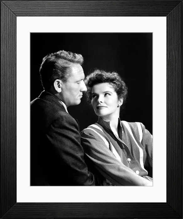 Framed Print : WITHOUT LOVE, from left: Spencer Tracy, Katharine Hepburn, 1945, WOLV 007 P, Photo by: Everett Collection (58829)