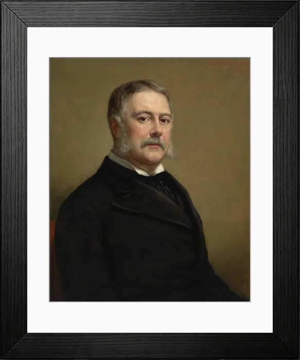 Framed Print : Chester Arthur, 21th President of the United States, held office from Sept. 19, 1881 until 1884. As vice president he assumed office after the death of James Garfield