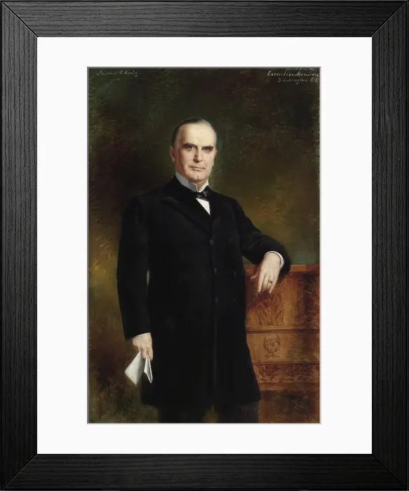 Framed Print : William McKinley, 24th President of the United States, held office from 1897-1901, when his second term ended after his death from an assassins gunshot Framed Print : William McKinley, 24th President of the United States, held office from 1897-1901, when his second term ended after his death from an assassins gunshot
