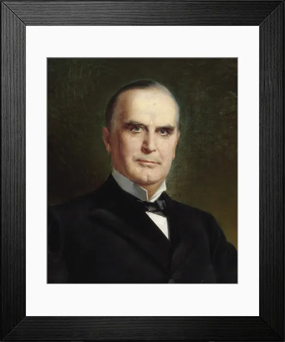 Framed Print : William McKinley, 24th President of the United States, held office from 1897-1901, when his second term ended after his death from an assassins gunshot Framed Print : William McKinley, 24th President of the United States, held office from 1897-1901, when his second term ended after his death from an assassins gunshot