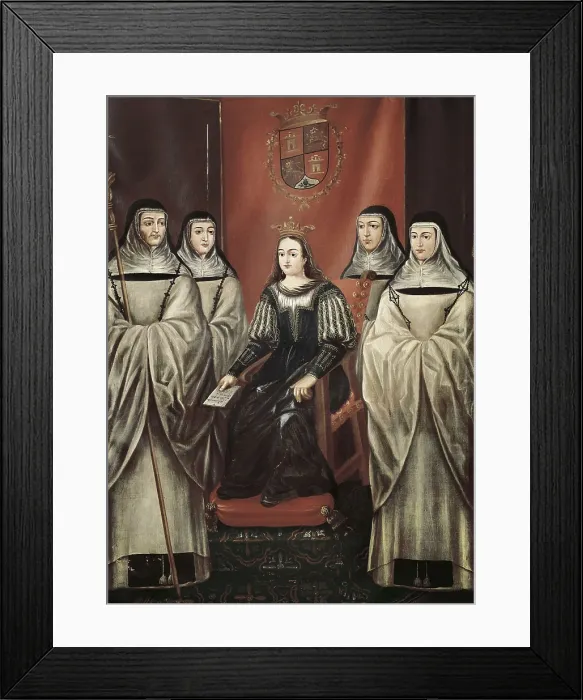Framed Print : MARIA DE MOLINA (1265-1321). Mara de Molina with the nuns of the Convent of the Huelgas Reales. Anonymous of the 13th c. Oil. SPAIN. CASTILE AND LEON. Valladolid Framed Print : MARIA DE MOLINA (1265-1321). Mara de Molina with the nuns of the Convent of the Huelgas Reales. Anonymous of the 13th c. Oil. SPAIN. CASTILE AND LEON. Valladolid