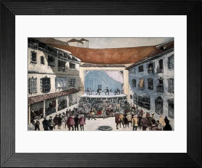 Framed Print : Corral de la Pacheca, ancient open-air auditorium inaugurated in 1583 and located in a plot owned by Isabel Pacheco Framed Print : Corral de la Pacheca, ancient open-air auditorium inaugurated in 1583 and located in a plot owned by Isabel Pacheco