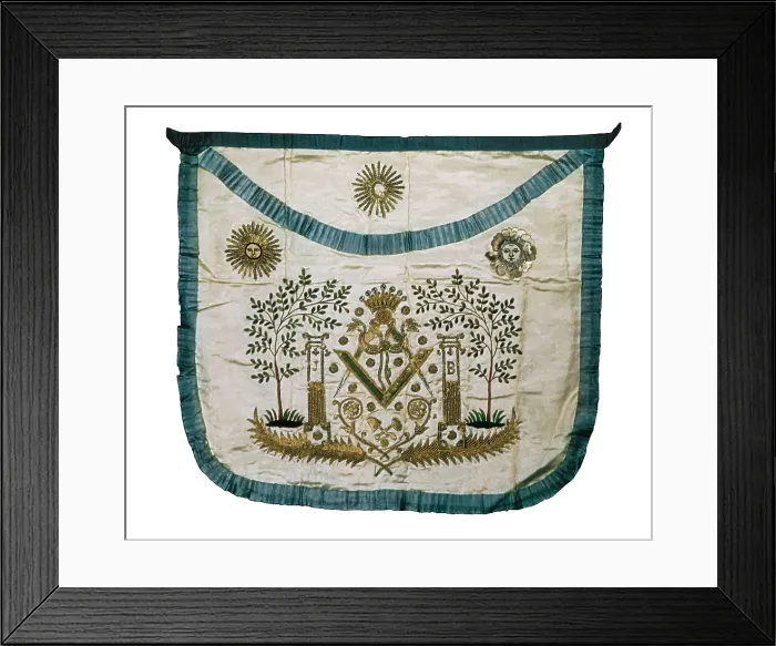 Framed Print : Apron of a Masonic Master. FRANCE. Paris. Muse du Grand Orient de France de de la Franc-Maconnerie Europenne. AISA / Everett Collection**US SALES ONLY**