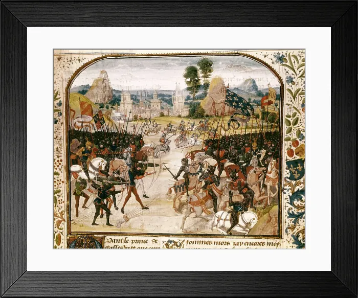 Framed Print : AISA / Everett Collection Edward The Black Prince (1330-1376); John II the Good (1319-1364); FROISSART, Jean (1333-1410). Picture of the Chroniques by Jean Froissart Framed Print : AISA / Everett Collection Edward The Black Prince (1330-1376); John II the Good (1319-1364); FROISSART, Jean (1333-1410). Picture of the Chroniques by Jean Froissart