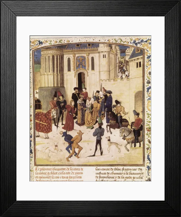 Framed Print : AISA / Everett Collection CHARLES VI of France, called 'the Well-beloved' (1368-1422); ISABELLA of Bavaria (1371-1435); FROISSART, Jean (1333-1410)