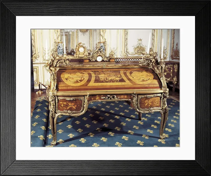 Framed Print : OEBEN, Jean Franois (1720-1763). Bureau. mid. 18th c. Louis XV style. Rococo art. Furniture. FRANCE. Versailles. National Museum of Versailles Framed Print : OEBEN, Jean Franois (1720-1763). Bureau. mid. 18th c. Louis XV style. Rococo art. Furniture. FRANCE. Versailles. National Museum of Versailles