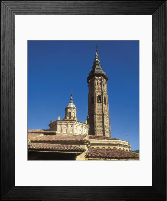 Framed Print : SPAIN. ARAGON. ZARAGOZA. Calatayud. Collegiate church of Santa Mara. Mudejar tower (16th c.). Mudejar art. Architecture. AISA / Everett Collection**US SALES ONLY**