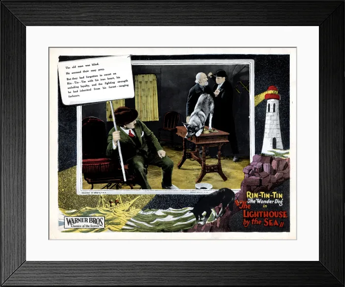 Framed Print : THE LIGHTHOUSE BY THE SEA, Charles Hill Mailes, (beard), Rin Tin Tin, 1924 Framed Print : THE LIGHTHOUSE BY THE SEA, Charles Hill Mailes, (beard), Rin Tin Tin, 1924