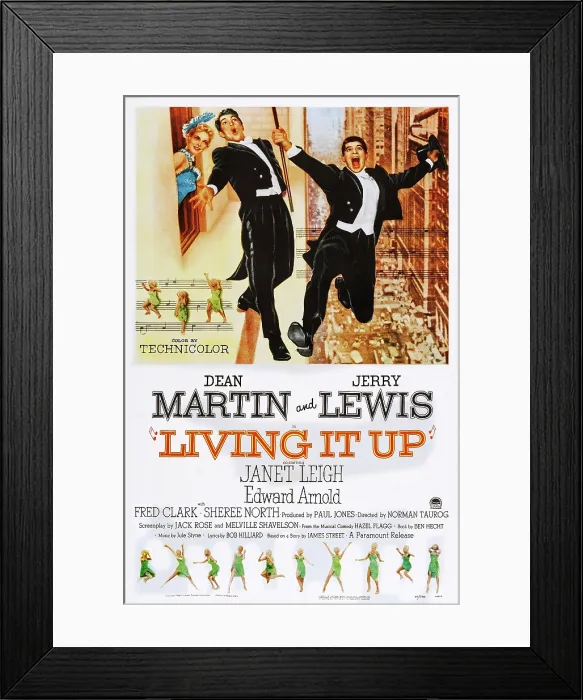 Framed Print : LIVING IT UP, US poster art, from left: Dean Martin, Jerry Lewis, 1954 Framed Print : LIVING IT UP, US poster art, from left: Dean Martin, Jerry Lewis, 1954
