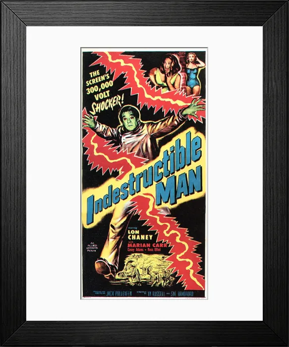 Framed Print : INDESTRUCTIBLE MAN, Lon Chaney Jr, Peggy Maley, Marian Carr, 1956 Framed Print : INDESTRUCTIBLE MAN, Lon Chaney Jr, Peggy Maley, Marian Carr, 1956