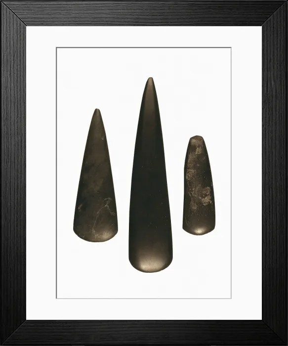 Framed Print : Polished basalt axes of the Catalan grave culture (2500-1800 BC). Neolithic art. SPAIN. Barcelona. Archaeology Museum of Catalonia. AISA / Everett Collection**US SALES ONLY** Framed Print : Polished basalt axes of the Catalan grave culture (2500-1800 BC). Neolithic art. SPAIN. Barcelona. Archaeology Museum of Catalonia. AISA / Everett Collection**US SALES ONLY**