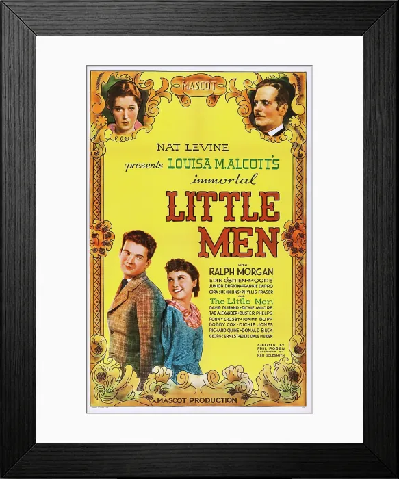 Framed Print : LITTLE MEN, US poster art, top from left: Erin O'Brien-Moore, Ralph Morgan, bottom left: Frankie Darro, 1934
