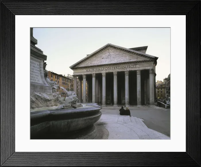 Framed Print : ITALY. LAZIO. ROME. Rome. Agrippa's Pantheon, built c. 80 BC by Apollodorus of Damascus. AISA / Everett Collection**US SALES ONLY** Framed Print : ITALY. LAZIO. ROME. Rome. Agrippa's Pantheon, built c. 80 BC by Apollodorus of Damascus. AISA / Everett Collection**US SALES ONLY**