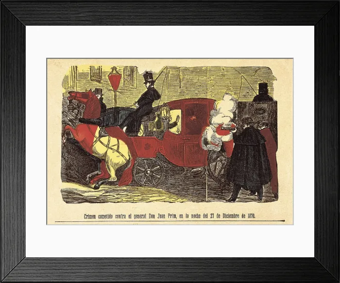 Framed Print : PRIM I PRATS, Joan (1814-1870). Spain (1870). Murder of general Prim on 27th December 1870. SPAIN. Reus. Salvador Vilaseca Regional Museum Framed Print : PRIM I PRATS, Joan (1814-1870). Spain (1870). Murder of general Prim on 27th December 1870. SPAIN. Reus. Salvador Vilaseca Regional Museum