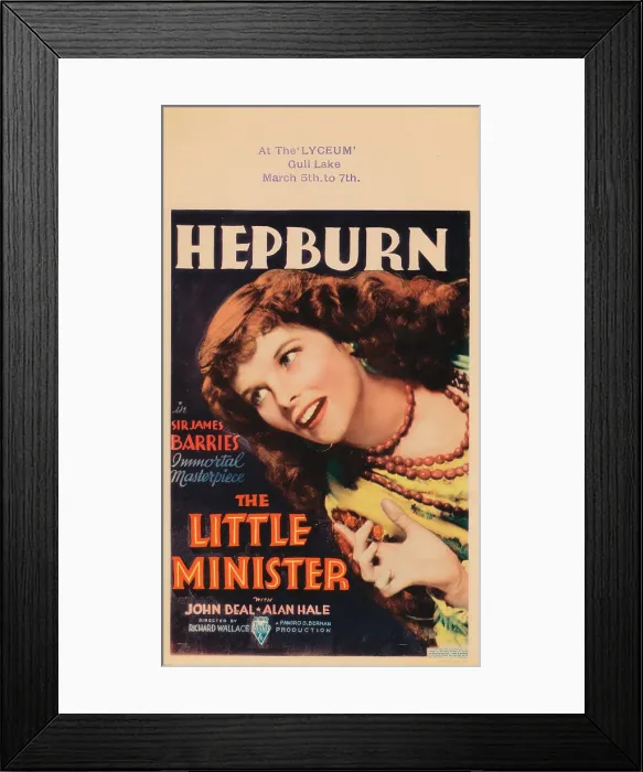 Framed Print : THE LITTLE MINISTER, poster art, Katharine Hepburn, 1934