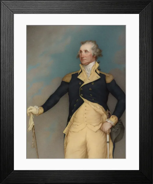 Framed Print : George Washington, 1st President of the United States, held office from 1789 to 1797