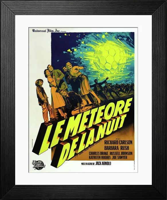 Framed Print : LE METEORE DE LA NUIT, (aka IT CAME FROM OUTER SPACE), French poster art, 1953 Framed Print : LE METEORE DE LA NUIT, (aka IT CAME FROM OUTER SPACE), French poster art, 1953