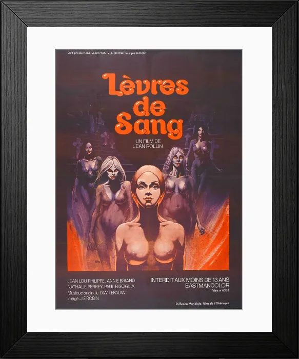 Framed Print : LIPS OF BLOOD, (aka LEVRES DE SANG), 1975