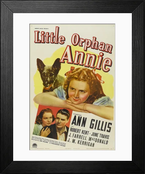 Framed Print : LITTLE ORPHAN ANNIE, top: Ann Gillis, bottom from left: June Travis, Robert Kent, 1938 Framed Print : LITTLE ORPHAN ANNIE, top: Ann Gillis, bottom from left: June Travis, Robert Kent, 1938