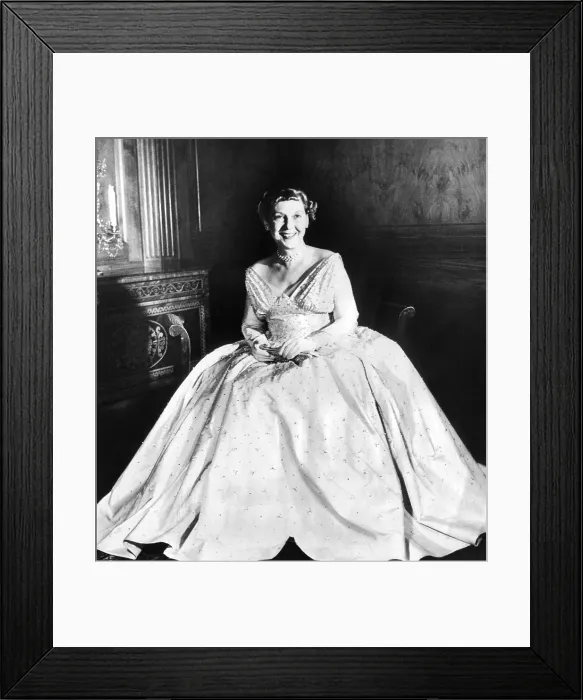 Framed Print : Maine Eisenhower models the gown she will wear to the Inaugural Ball