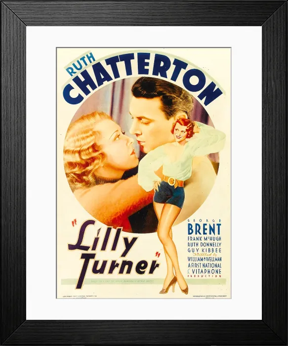 Framed Print : LILLY TURNER, from left: Ruth Chatterton, George Brent on midget window card, 1933 Framed Print : LILLY TURNER, from left: Ruth Chatterton, George Brent on midget window card, 1933