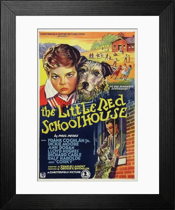 Framed Print : THE LITTLE RED SCHOOLHOUSE, US poster art, Dickie Moore (top), Frank Coghlan Jr. (bottom), 1936