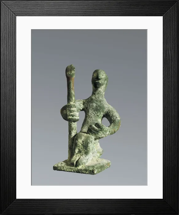 Framed Print : Seated Idol. 6th c. - 4th c. BC. Iberian art. Sculpture on bronze. Private Collection. Proc: SPAIN. ANDALUSIA. AISA / Everett Collection**US SALES ONLY**