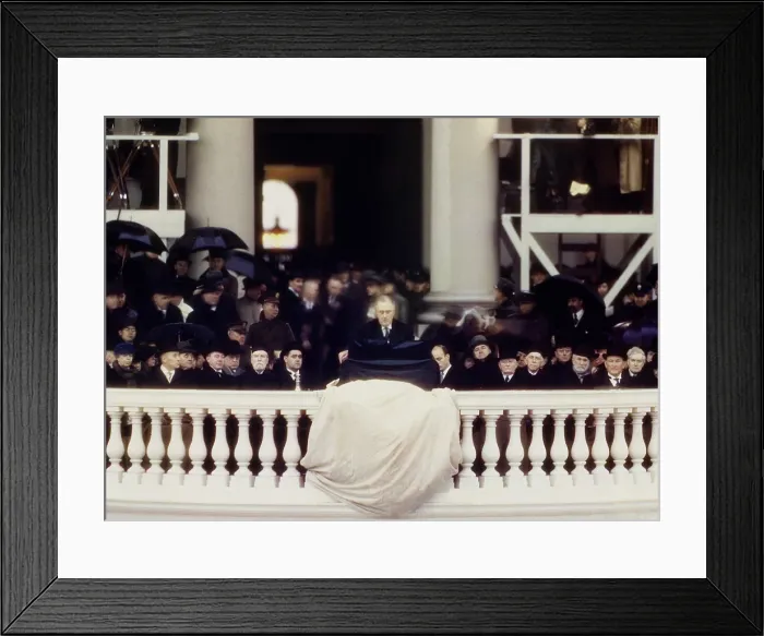Framed Print : President Franklin Roosevelt delivers his inaugural address on the East Portico of the US Capitol, January 20, 1937 Framed Print : President Franklin Roosevelt delivers his inaugural address on the East Portico of the US Capitol, January 20, 1937