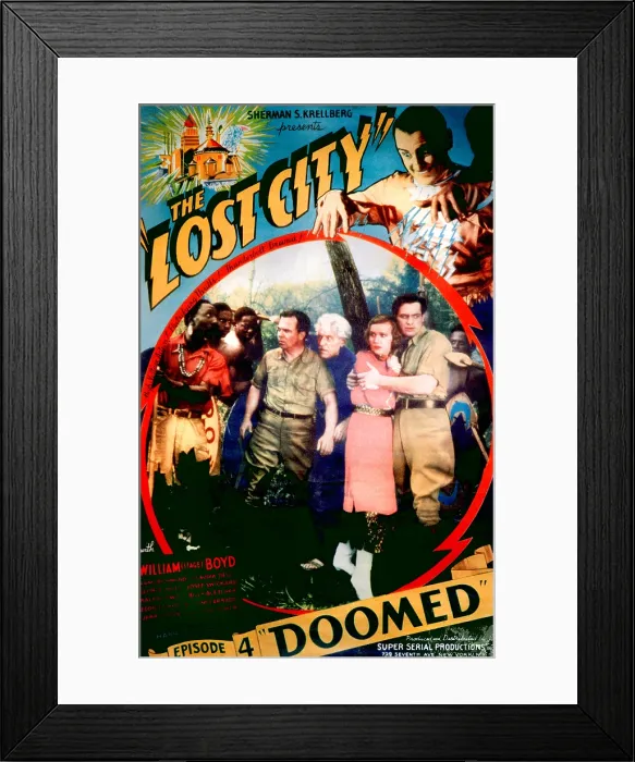 Framed Print : THE LOST CITY, Josef Swickard (white hair), Episode 4: DOOMED, 1935