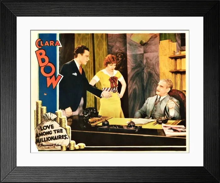 Framed Print : LOVE AMONG THE MILLIONAIRES, from left, Stanley Smith, Clara Bow, Claude King, 1930