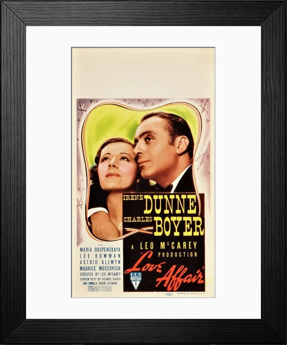 Framed Print : LOVE AFFAIR, US poster, from left: Irene Dunne, Charles Boyer, 1939 Framed Print : LOVE AFFAIR, US poster, from left: Irene Dunne, Charles Boyer, 1939