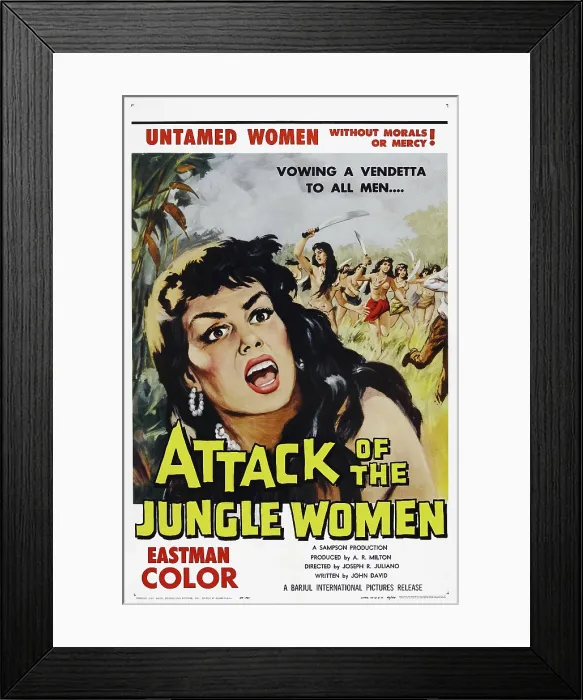 Framed Print : ATTACK OF THE JUNGLE WOMEN, 1959 Framed Print : ATTACK OF THE JUNGLE WOMEN, 1959