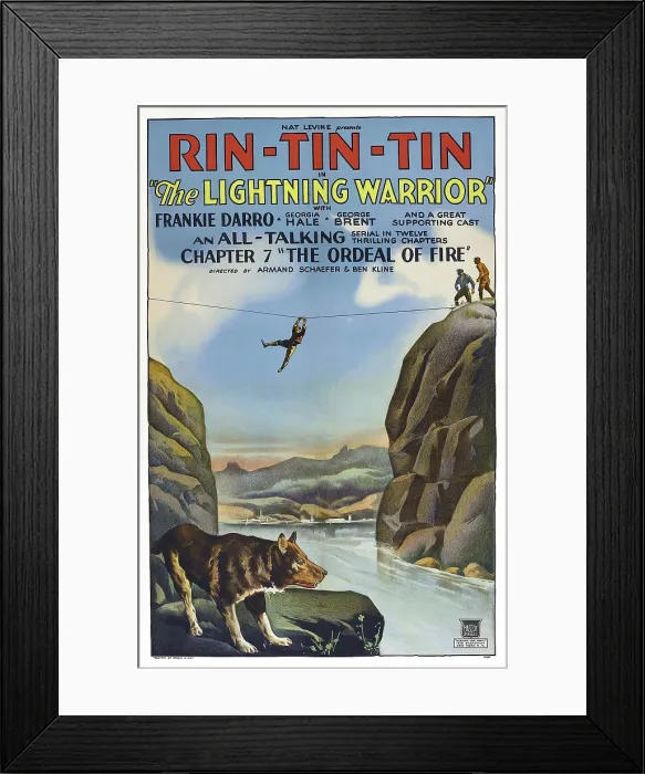 Framed Print : THE LIGHTNING WARRIOR, US poster, Rin Tin tin (front), 1931 Framed Print : THE LIGHTNING WARRIOR, US poster, Rin Tin tin (front), 1931