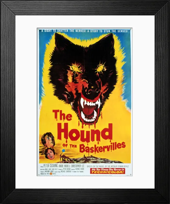 Framed Print : THE HOUND OF THE BASKERVILLES, Hammer Productions, 1959