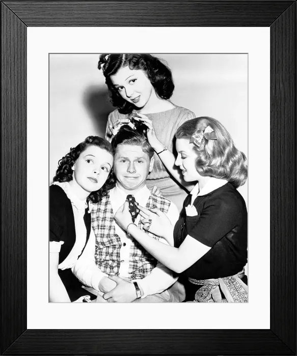 Framed Print : LOVE FINDS ANDY HARDY, Judy Garland, Ann Rutherford, Mickey Rooney, Lana Turner, 1938 Framed Print : LOVE FINDS ANDY HARDY, Judy Garland, Ann Rutherford, Mickey Rooney, Lana Turner, 1938