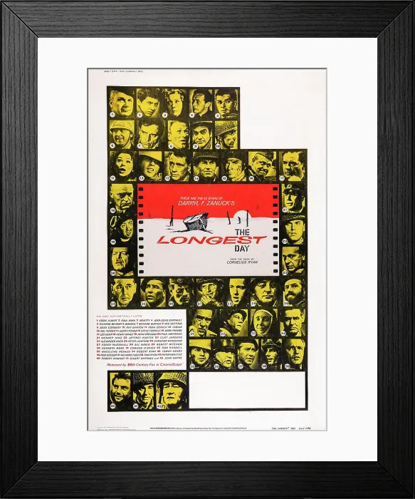 Framed Print : THE LONGEST DAY, US poster art, 1962. TM and Copyright 20th Century Fox Film Corp. All rights reserved. Courtesy: Everett Collection