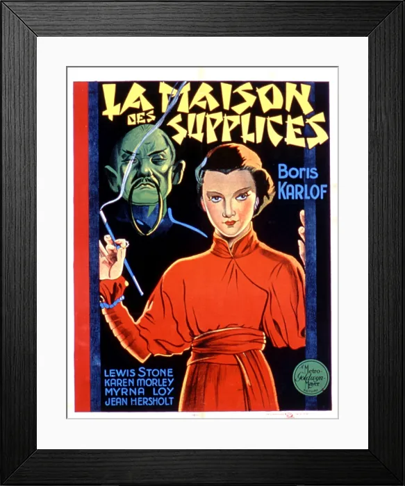 Framed Print : the MASK OF FU MANCHU, Boris Karloff, Myrna Loy, 1932 Framed Print : the MASK OF FU MANCHU, Boris Karloff, Myrna Loy, 1932