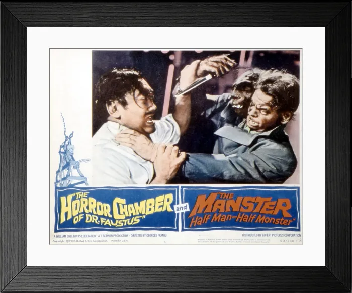 Framed Print : THE MANSTER, Tetsu Nakamura, Peter Dyneley, 1962