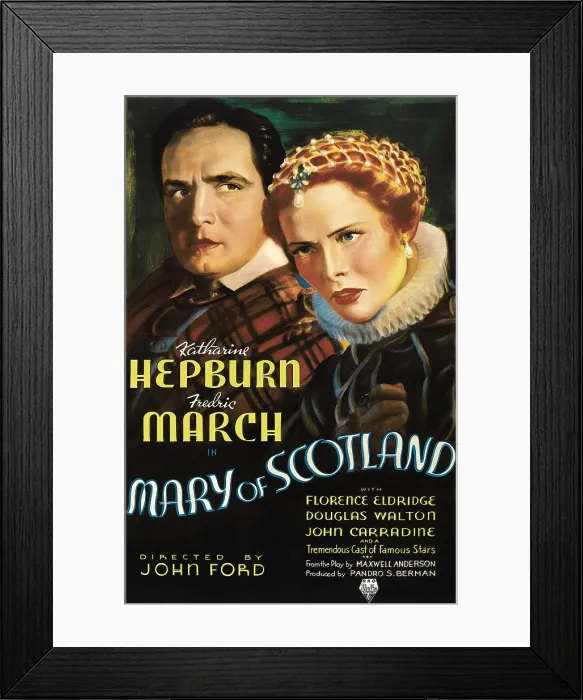 Framed Print : MARY OF SCOTLAND, Fredric March, Katharine Hepburn, 1936 Framed Print : MARY OF SCOTLAND, Fredric March, Katharine Hepburn, 1936