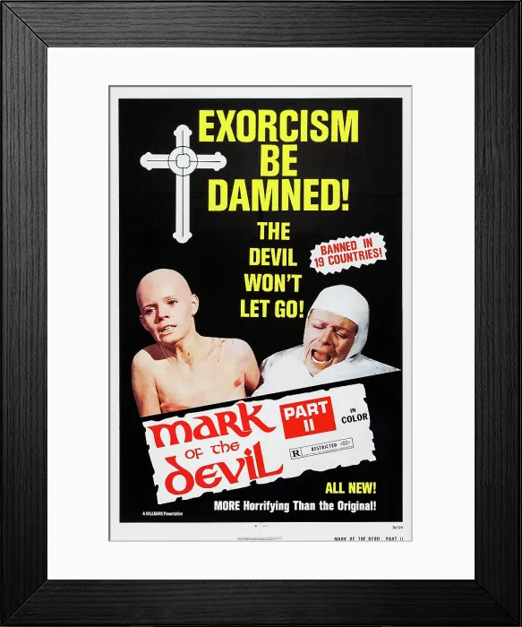 Framed Print : MARK OF THE DEVIL PART II, (aka HEXEN GESCHANDET UND ZU TODE GEQUALT), 1973