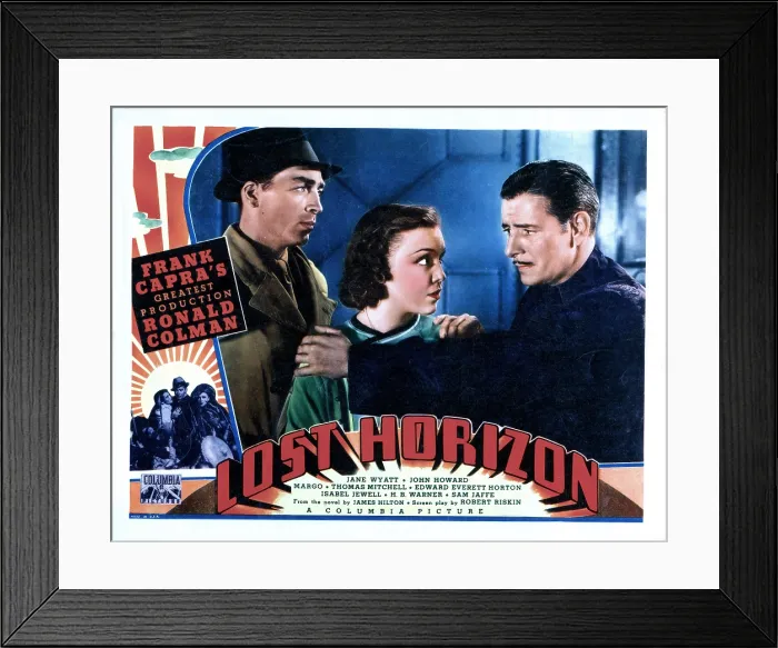 Framed Print : LOST HORIZON, from left, John Howard, Margo, (aka Margo Albert), Ronald Colman, 1937