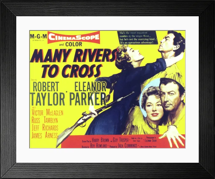 Framed Print : MANY RIVERS TO CROSS, Eleanor Parker, Robert Taylor, 1955
