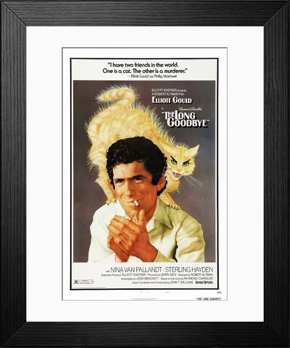 Framed Print : THE LONG GOODBYE, US poster art, Elliott Gould, 1973 Framed Print : THE LONG GOODBYE, US poster art, Elliott Gould, 1973