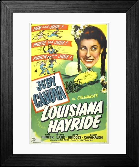 Framed Print : LOUISIANA HAYRIDE, US poster, Judy Canova, 1944 Framed Print : LOUISIANA HAYRIDE, US poster, Judy Canova, 1944