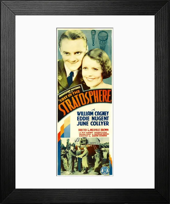Framed Print : LOST IN THE STRATOSPHERE, from left: William Cagney, June Collyer, 1934 Framed Print : LOST IN THE STRATOSPHERE, from left: William Cagney, June Collyer, 1934